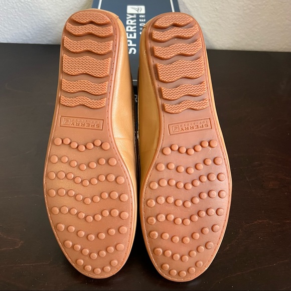 Sperry Top-Sider Cognac & Sand Jordan Leather Boat Shoes, Size 7.5 M - Picture 6 of 9